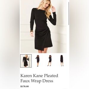 Karen Kane Classic Black Long Sleeve Dress